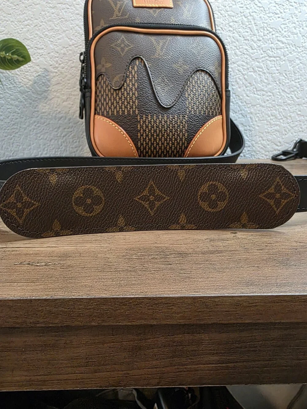 Louis Vuitton X NIGO Giant Damier Ebene Monogram Amazone Sling Bag Like New